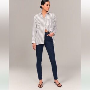 Abercrombie & Fitch The Skinny High Rise Dark Wash Ankle Skinny Jean Size 28/6R